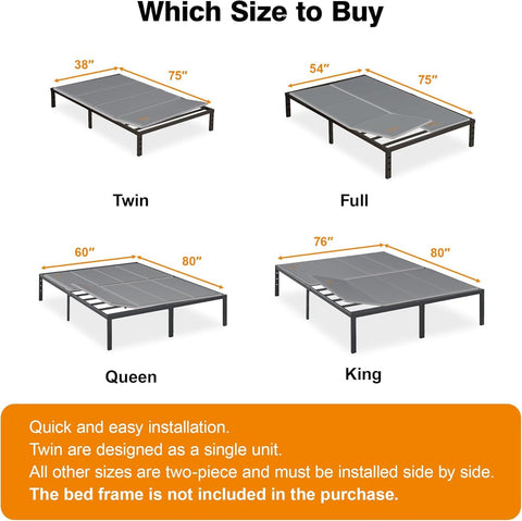 Drwwi Bunkie Board King anti-slip base secures the mattress on a bed frame