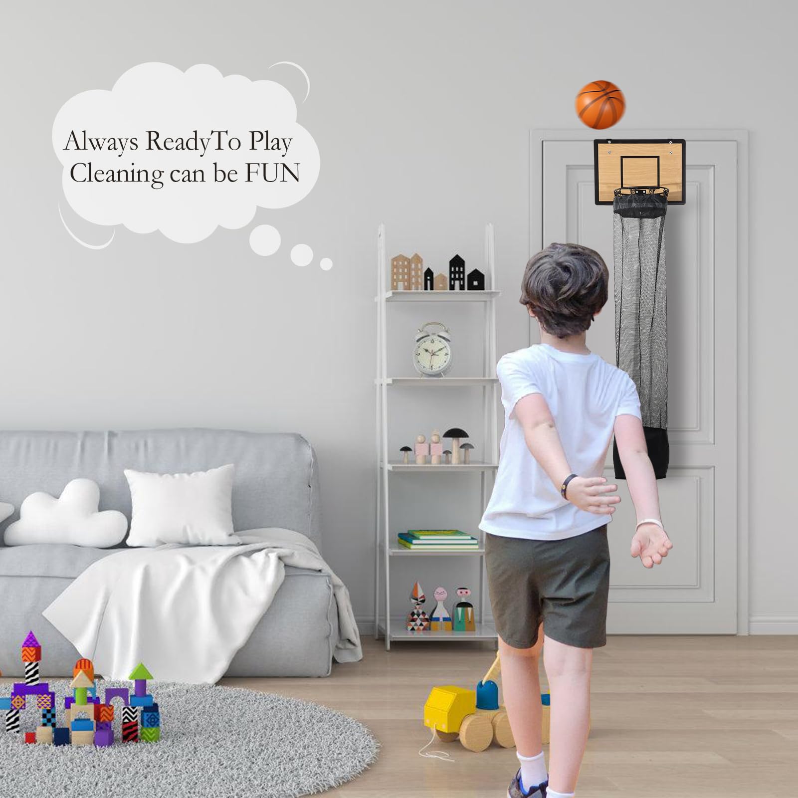 DRXX FEXE kid-friendly laundry hoop design encourages tidy habits.