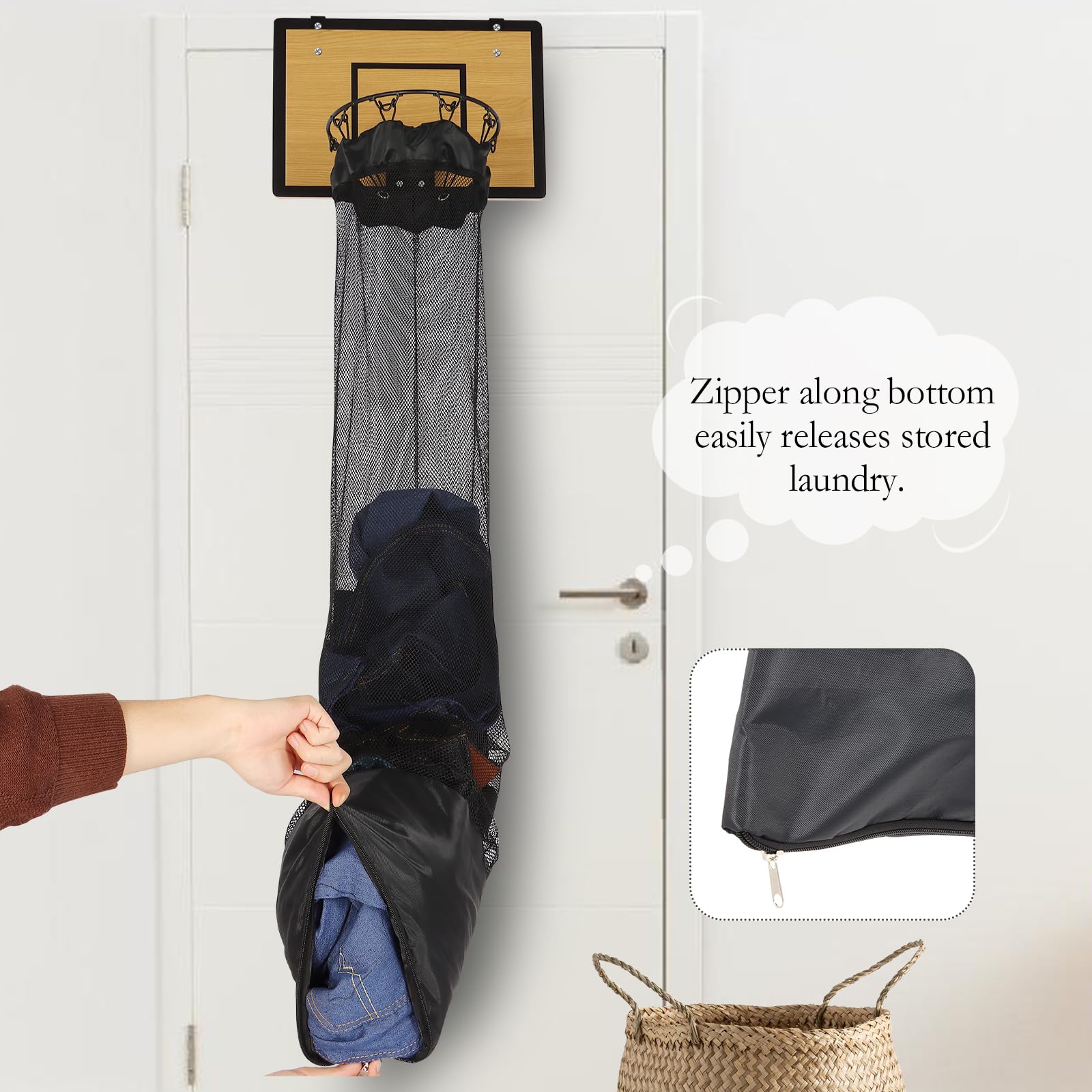 DRXX FEXE space-saving door-hanger in a bedroom keeping space tidy.