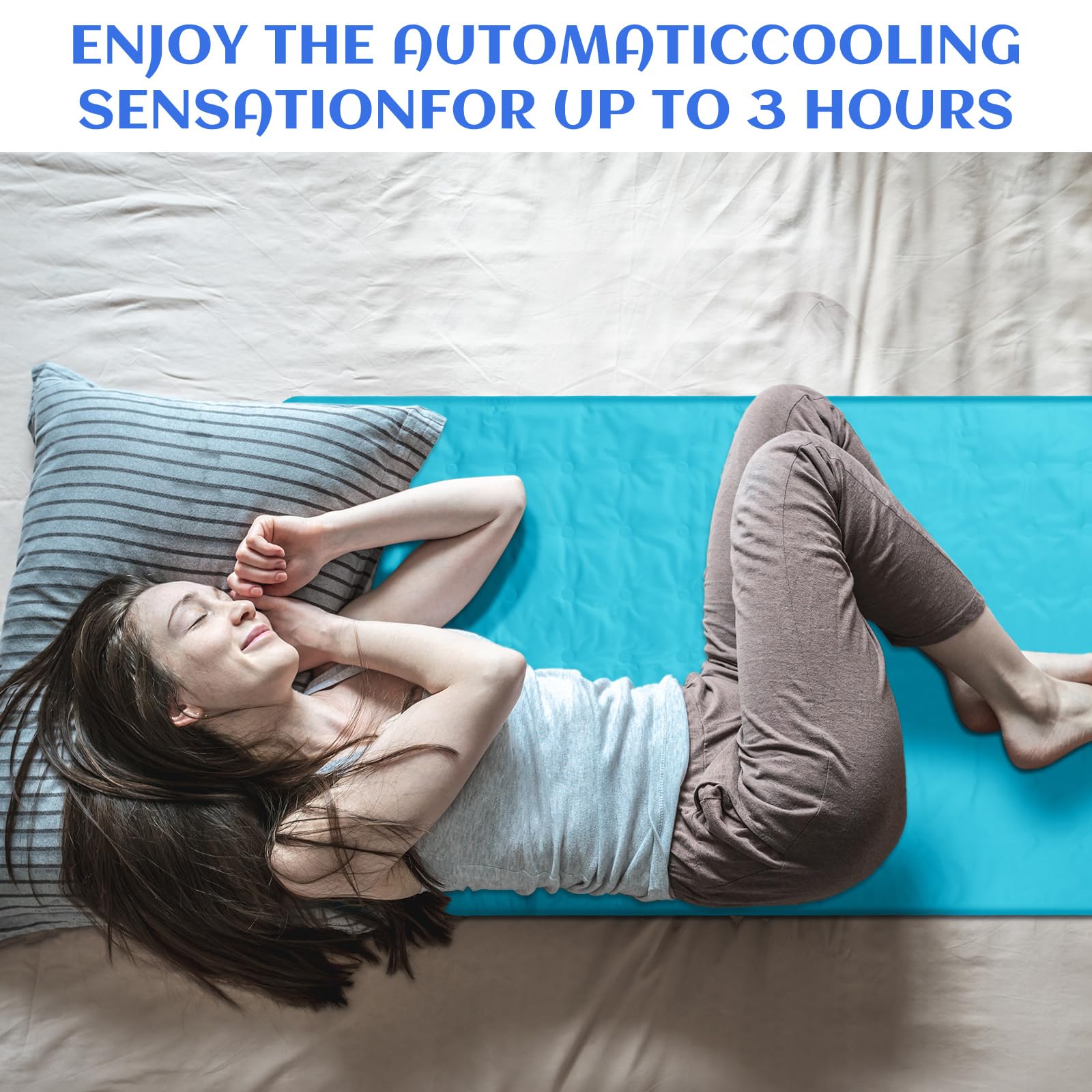 Drydiet cooling pad mat uses no electricity for silent cooling.