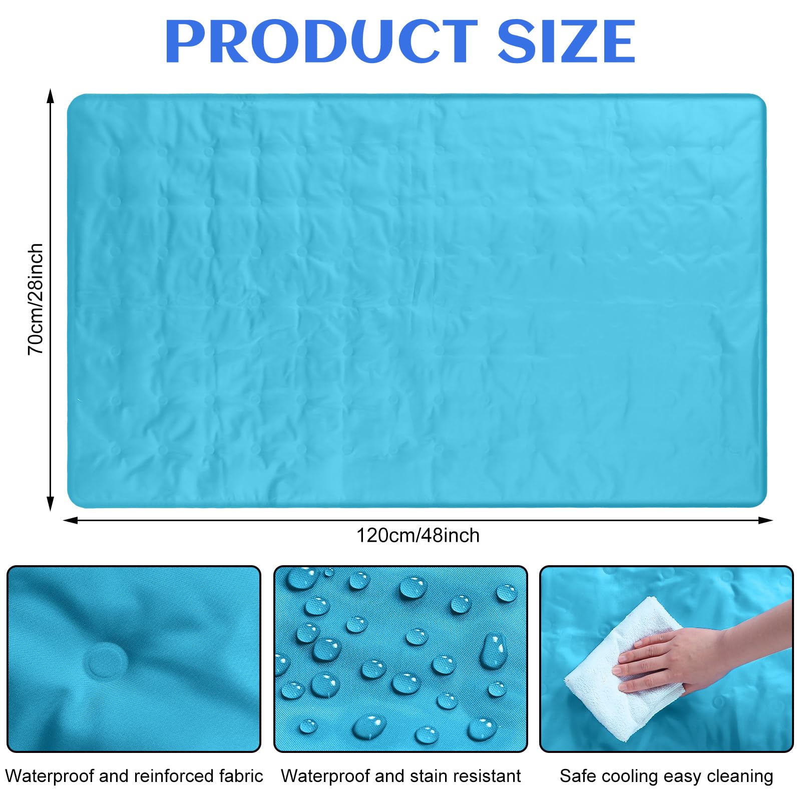 Drydiet cooling pad mat oversized 48 by 28 inches fits beds and couches.