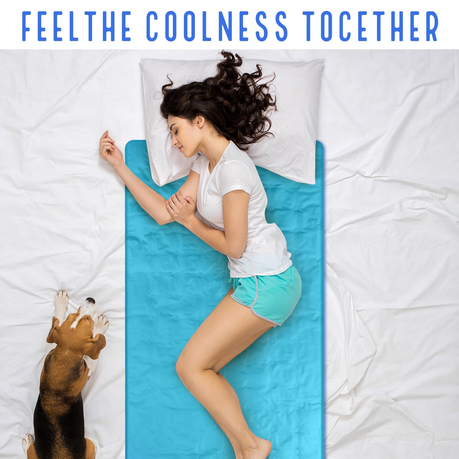 Drydiet cooling pad mat suits adults and pets for comfortable resting.