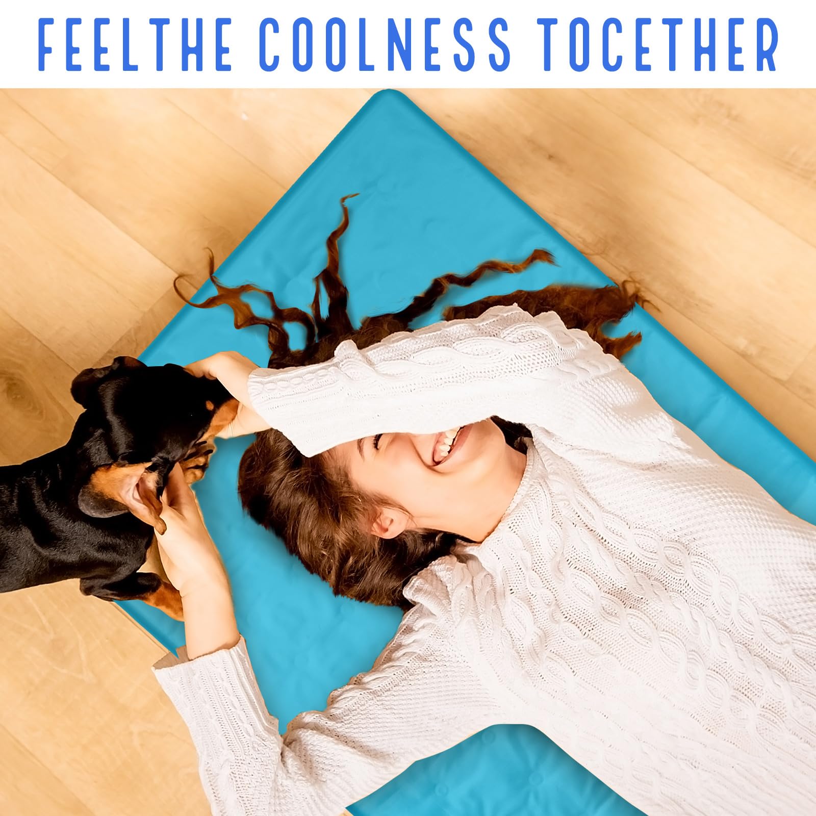 Drydiet cooling pad mat can be refrigerated for longer cooling.