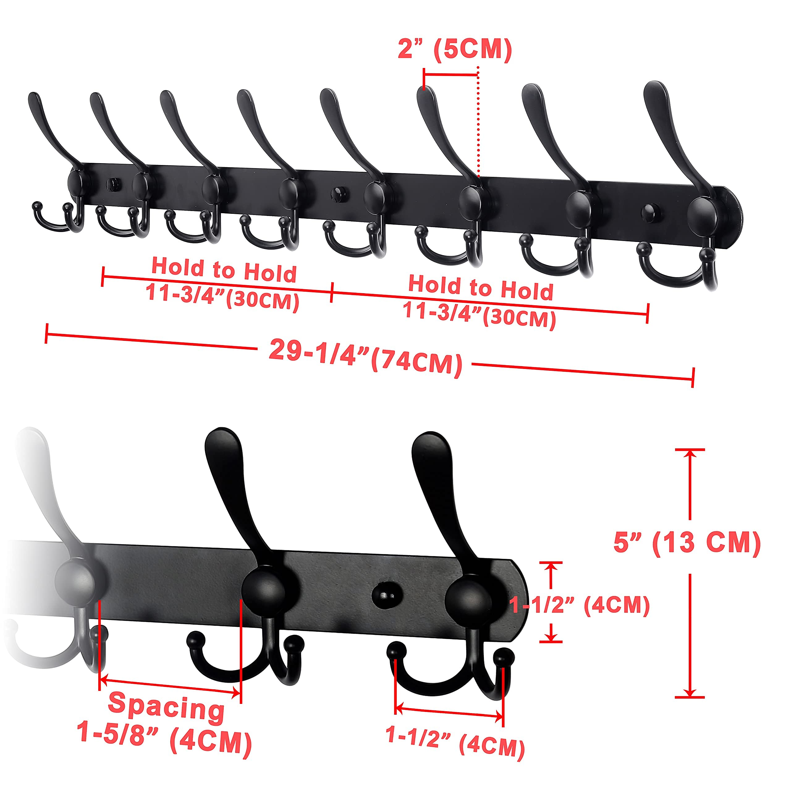Dseap coat rack includes mounting hardware for quick installation.