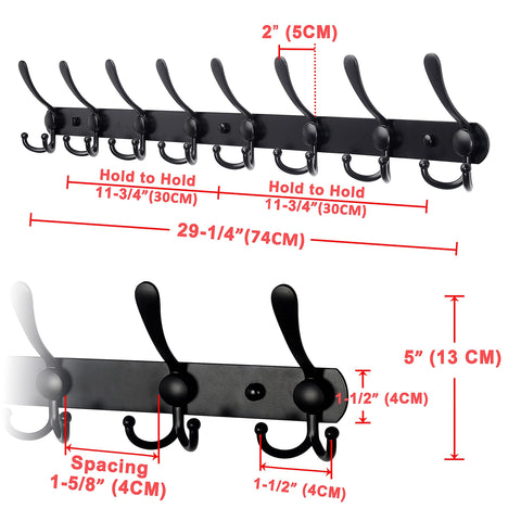 Dseap coat rack includes mounting hardware for quick installation.