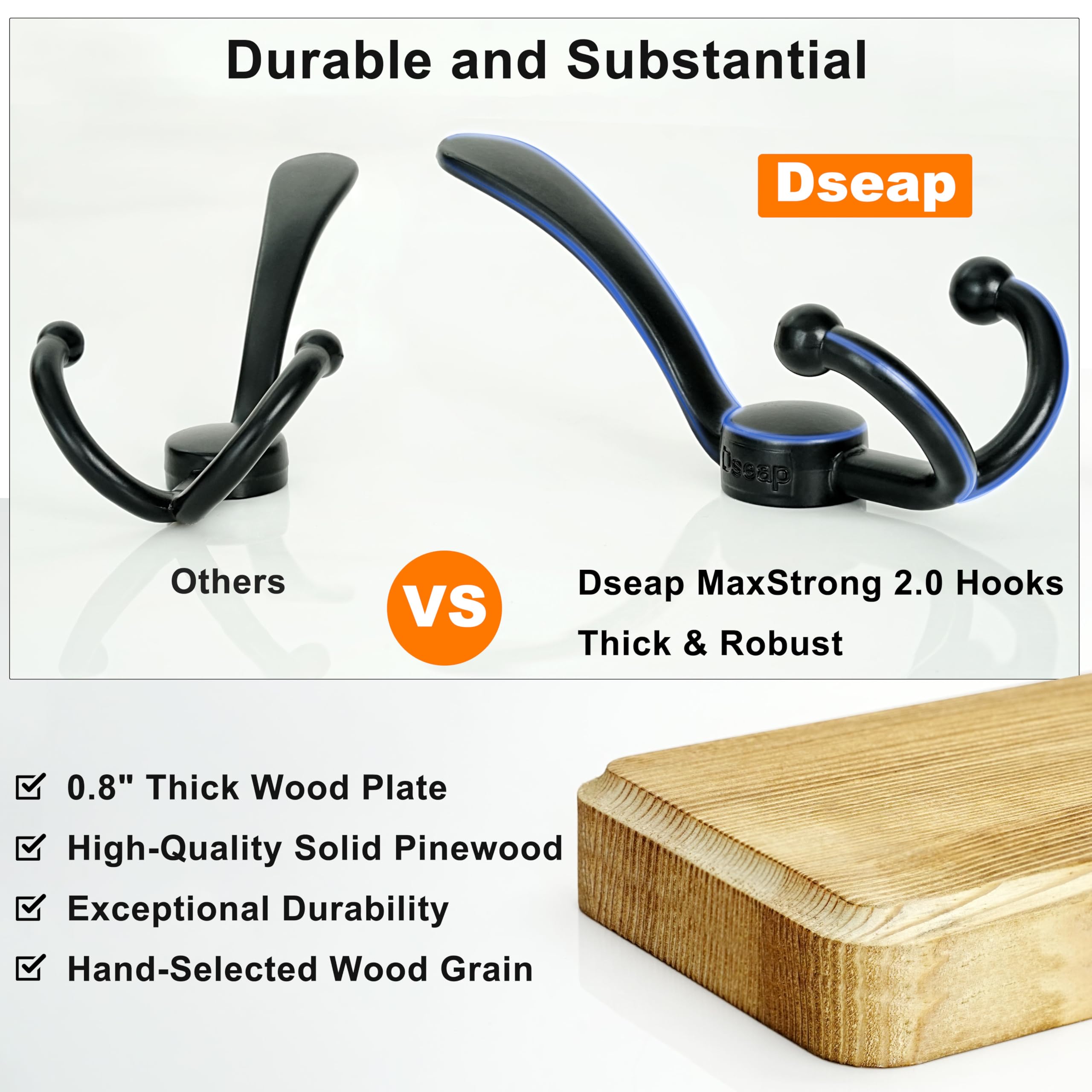 Dseap rustic burnt wood detail highlighting farmhouse style and durable construction.