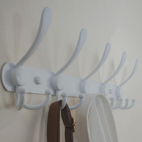 Dseap wall rack with stainless steel rail and durable hooks