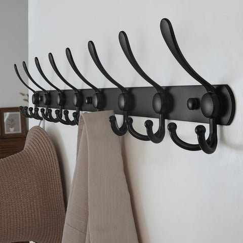 Dseap long 29.5-inch coat rack anti-tear ball-tip design protects garments.