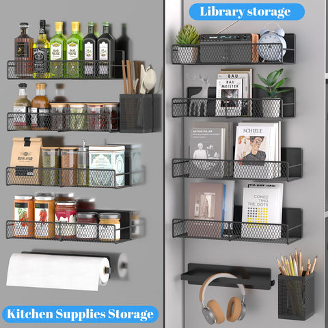 DTUQYX kitchen magnetic shelves ready to serve as a spice rack
