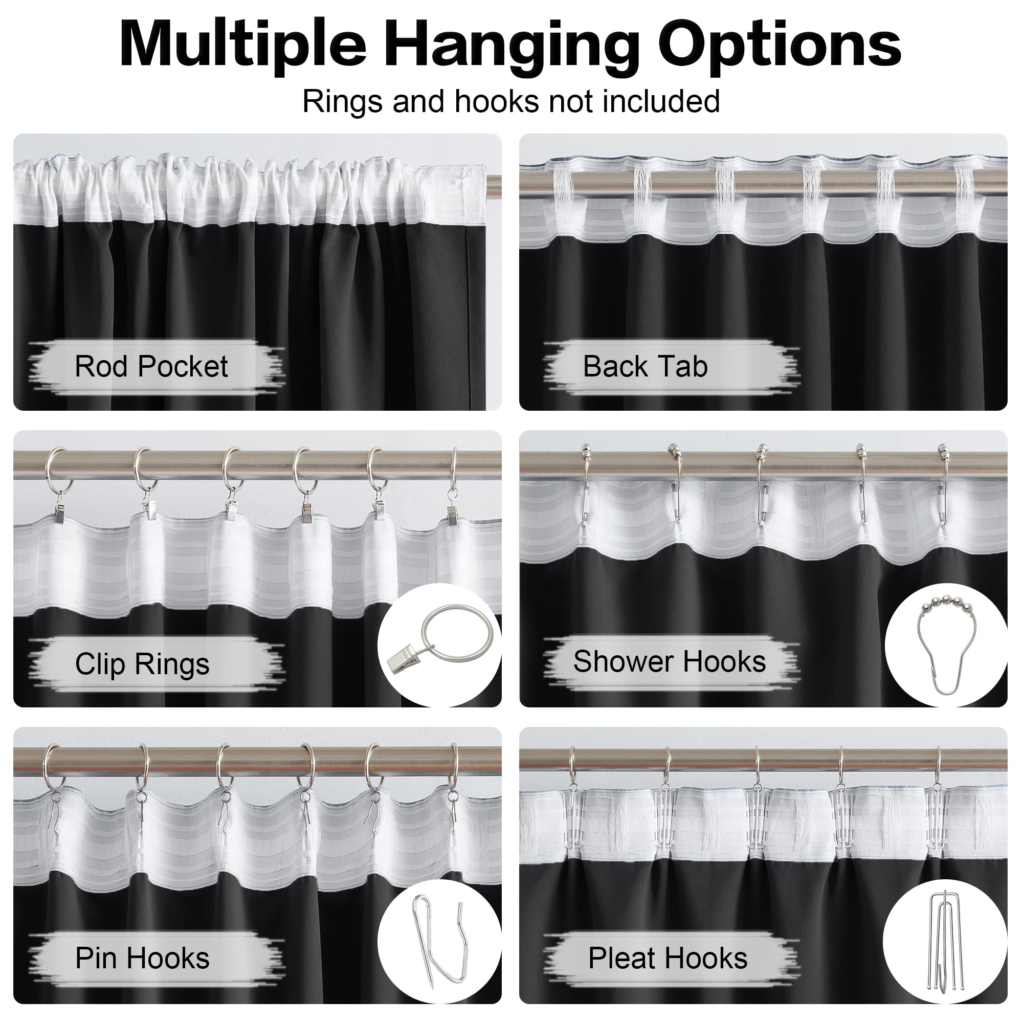 DUALIFE back tab detail illustrating flexible hanging and consistent color