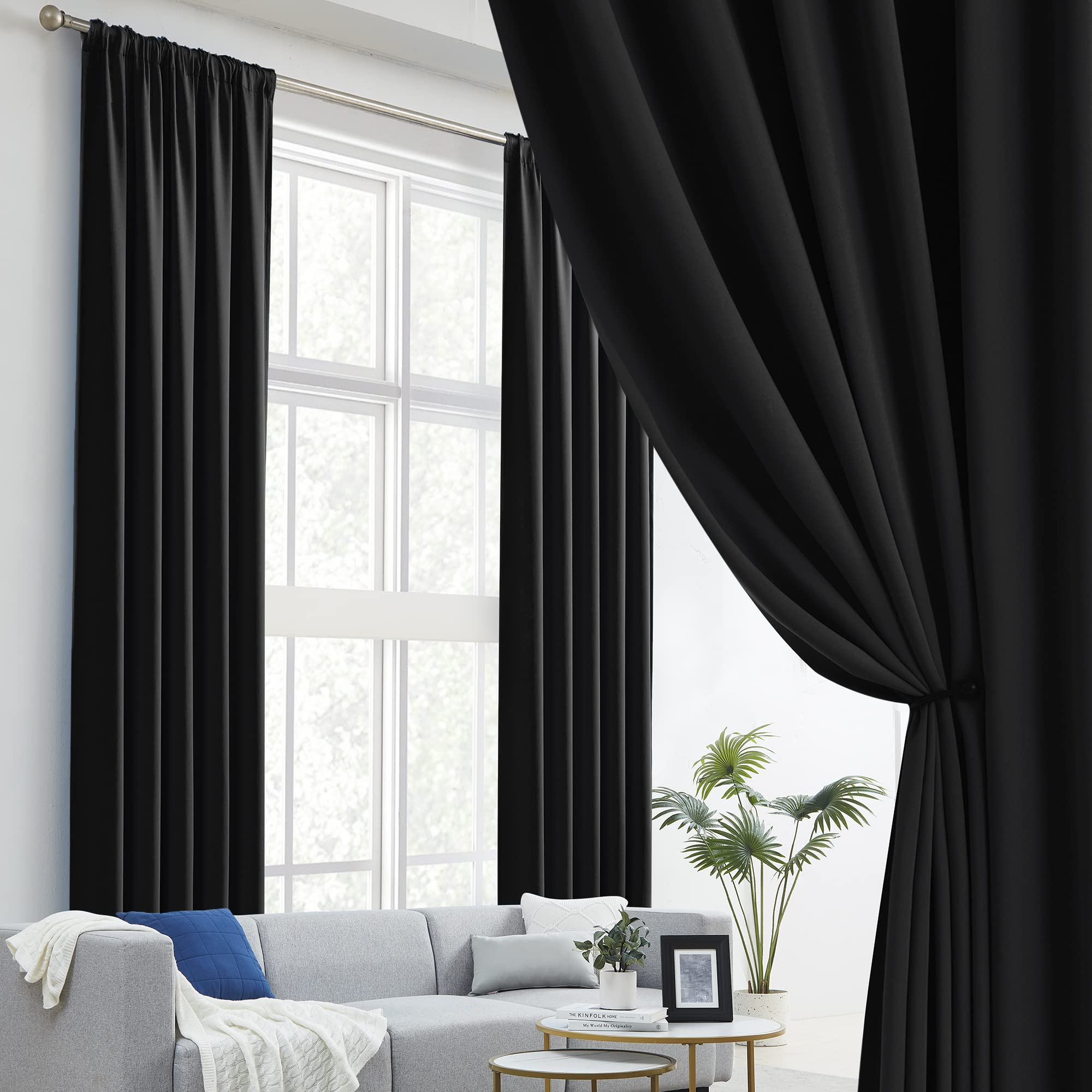 DUALIFE curtain rod pocket detail showing a secure fit for standard rods