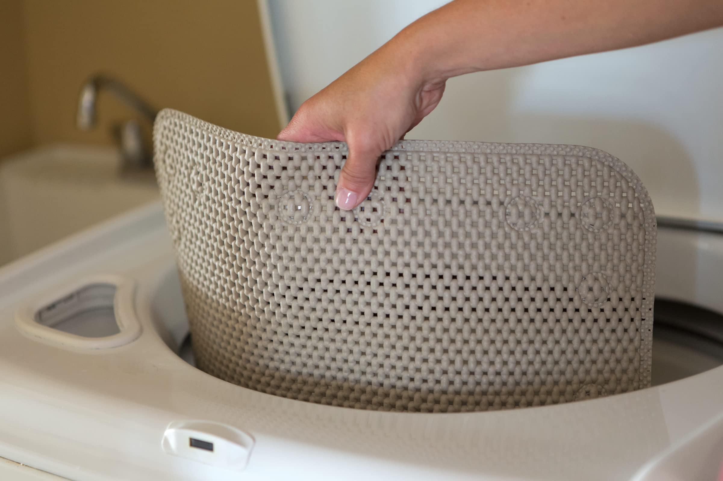 Duck Brand antimicrobial protection mat highlighting mold resistance