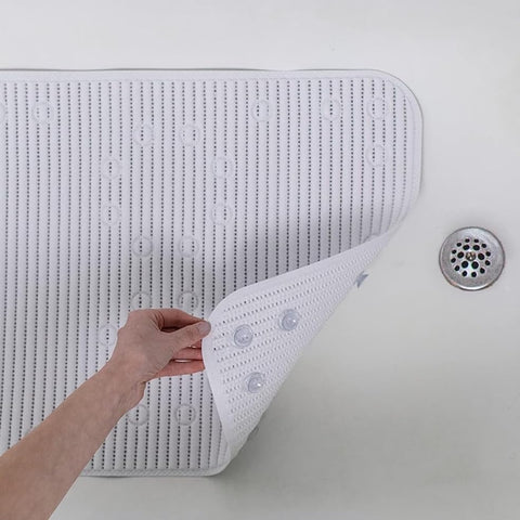 Clorox Duck Brand Cushioned Shower Mat care instructions emphasize easy machine washing