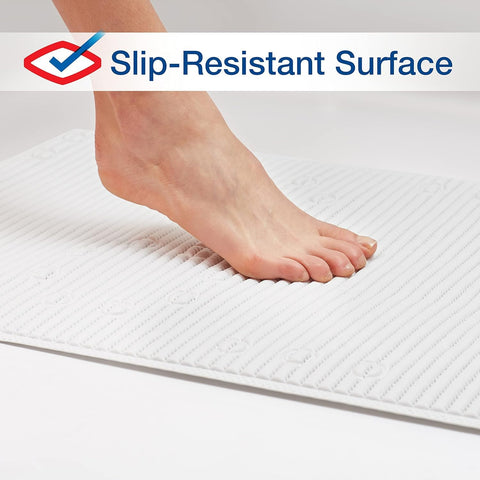 Clorox Duck Brand Cushioned Shower Mat underside with secure suction cups for in tub stability
