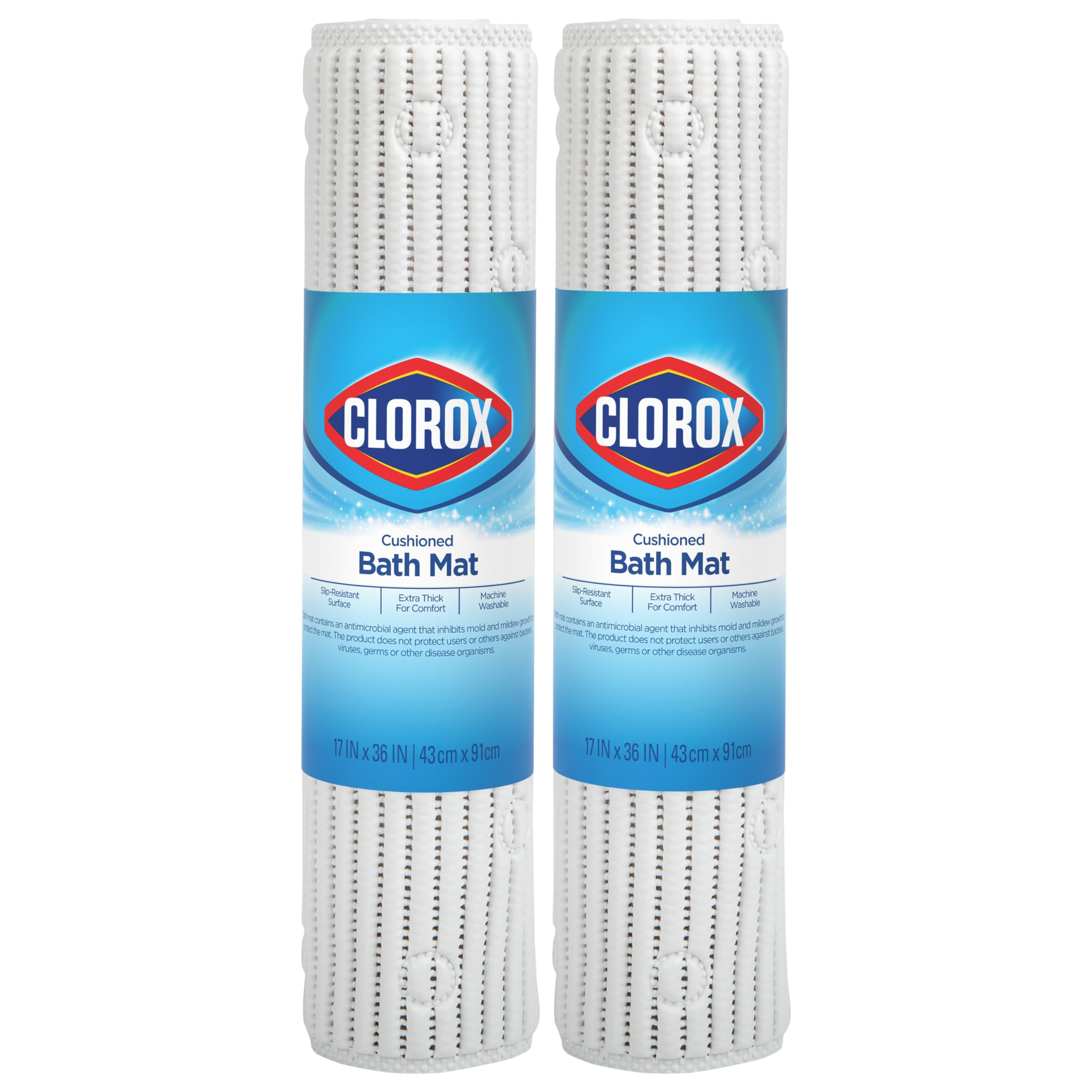 Clorox Duck Brand Cushioned Shower Mat top view showing plush comfort for stepping out