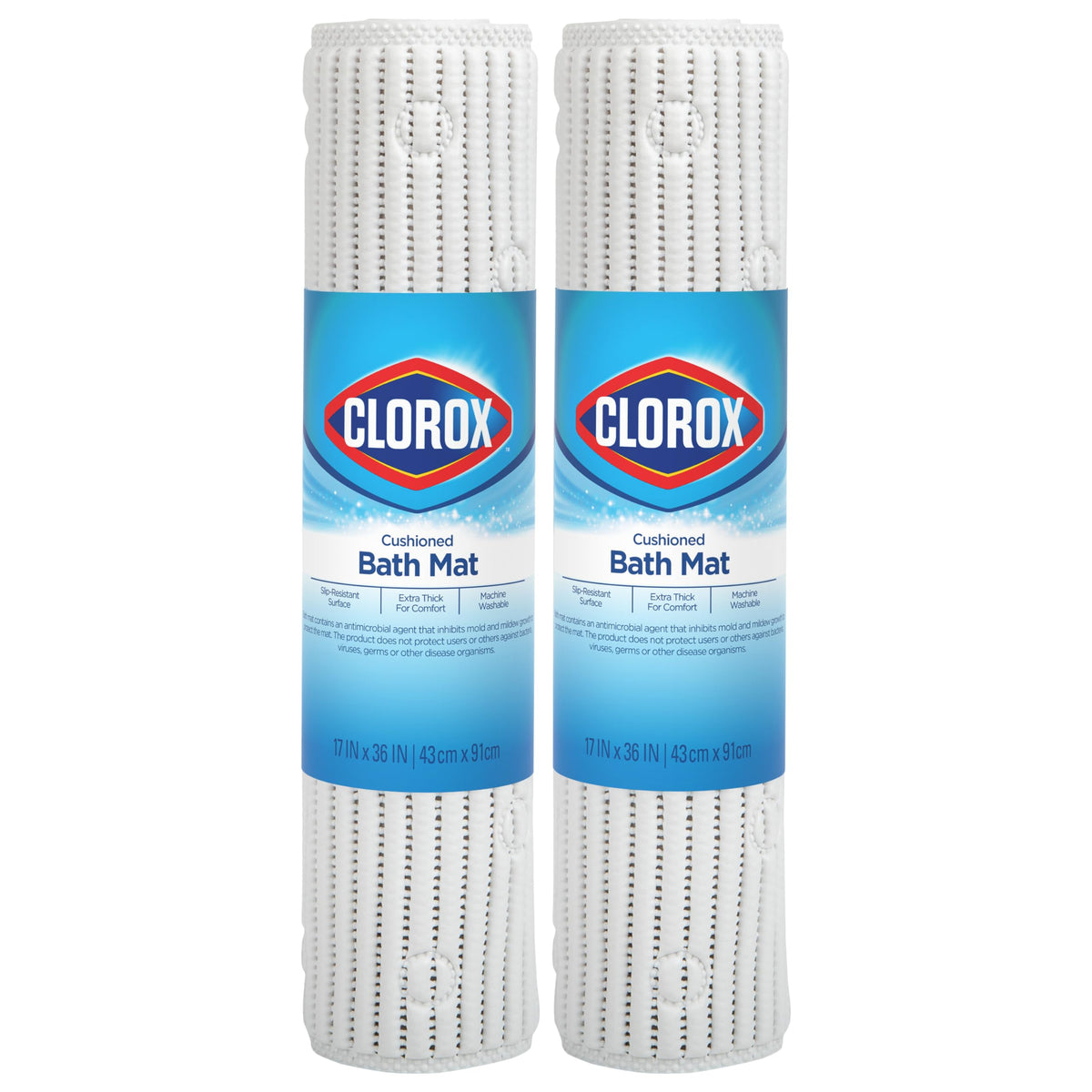 Clorox Duck Brand Cushioned Shower Mat top view showing plush comfort for stepping out