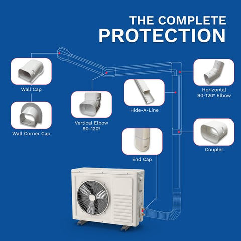 DuctlessAire 90-120 degree elbow enables tight corner routing.