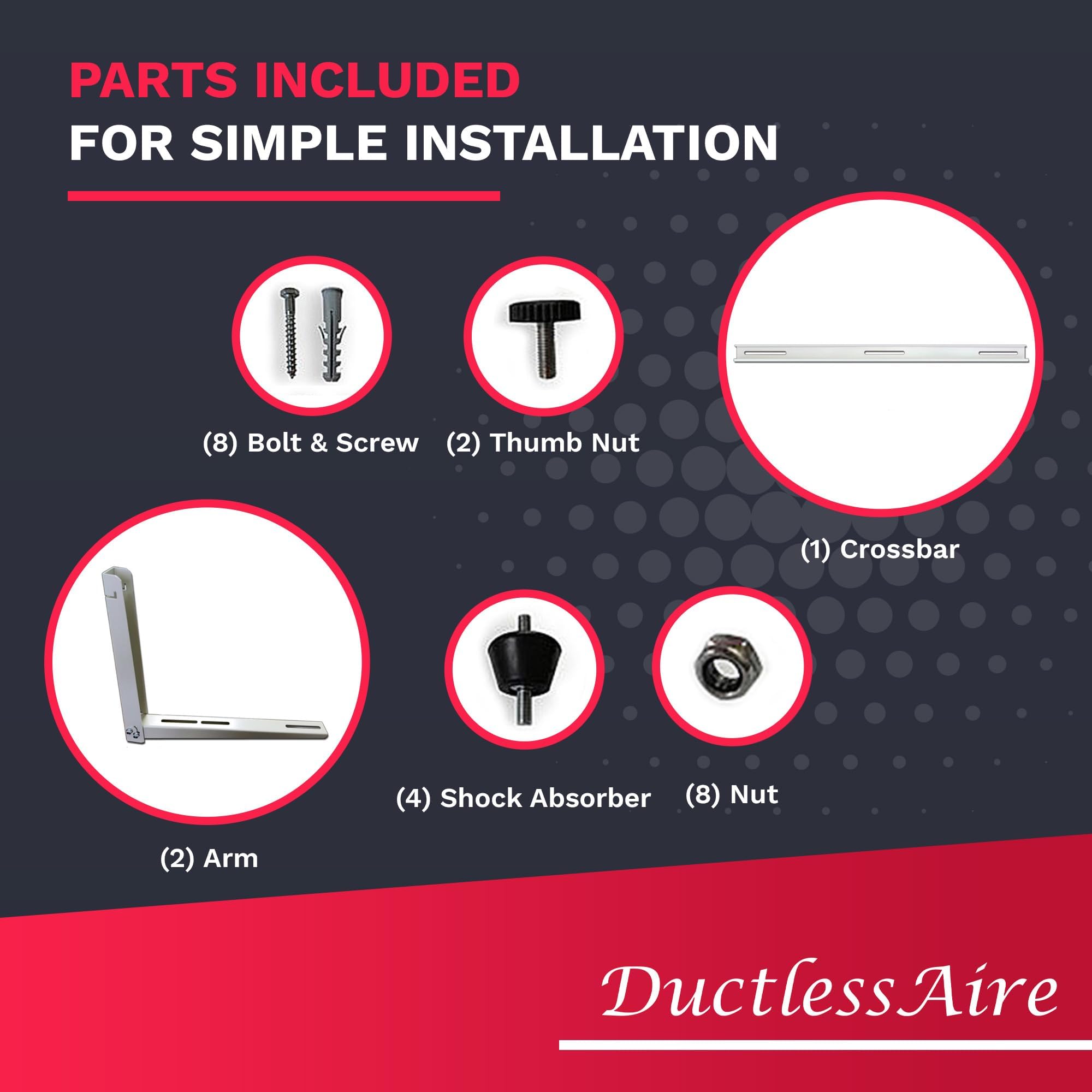 DuctlessAire elevated design keeps the condenser off dirt and water.