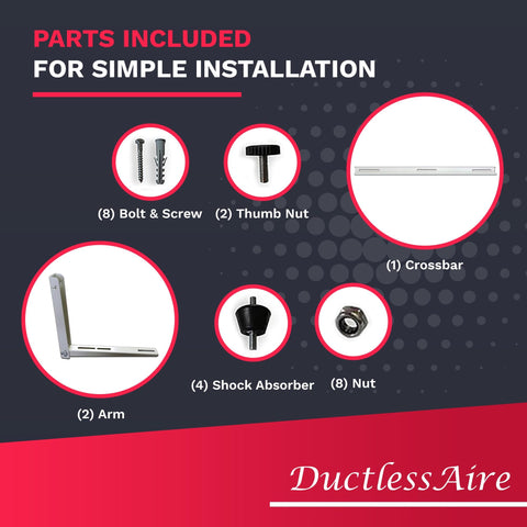 DuctlessAire elevated design keeps the condenser off dirt and water.