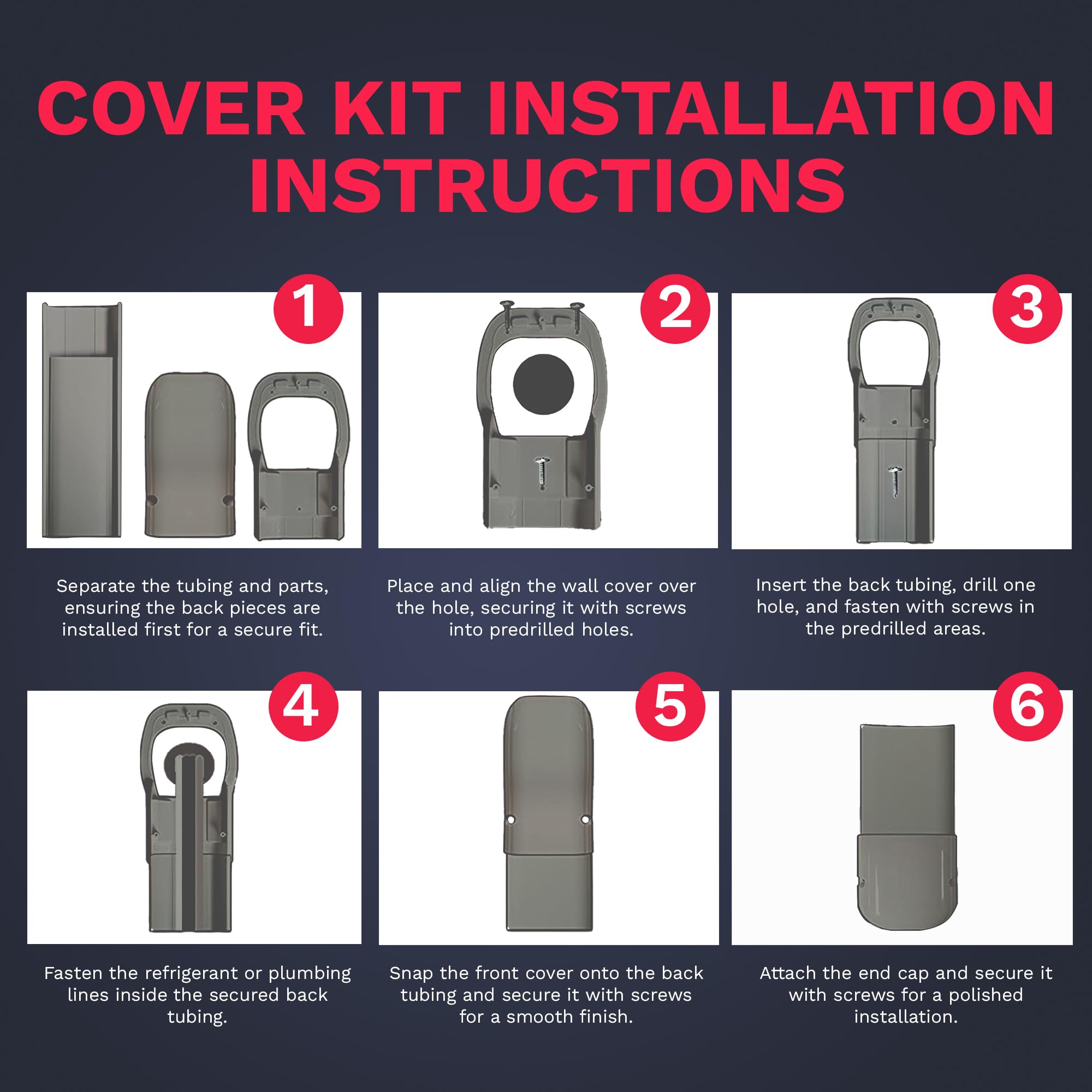DuctlessAire hide-a-line tubing keeps ducts tidy and protected.