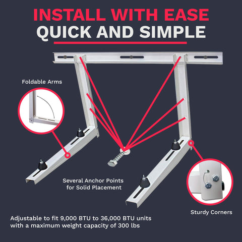 DuctlessAire installation kit includes expansion bolts, screws, and nuts.