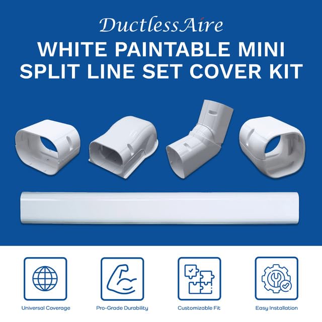 DuctlessAire hide-a-line tubing conceals refrigerant lines for a neat setup
