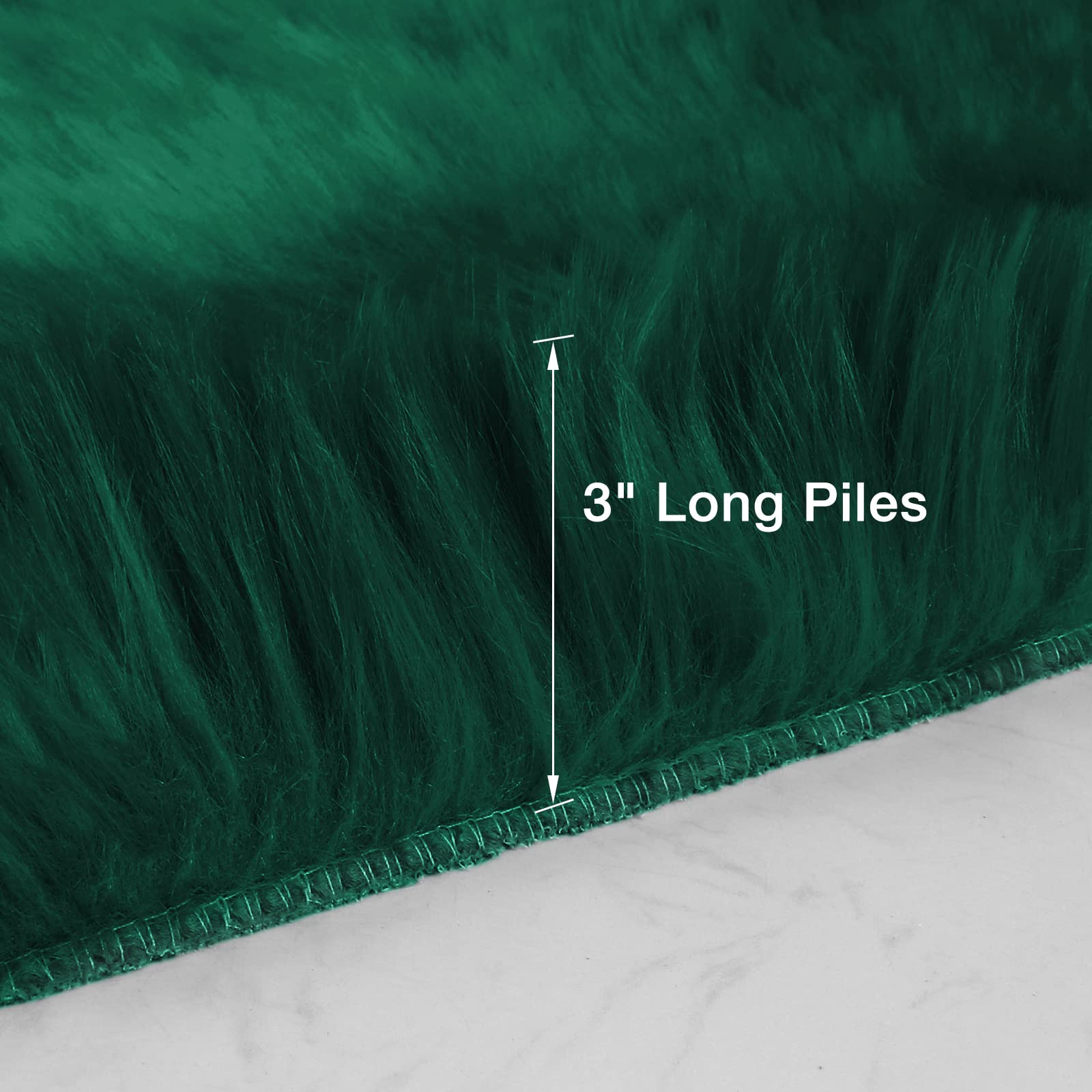 Duduta emerald green runner rug in a cozy bedroom layout