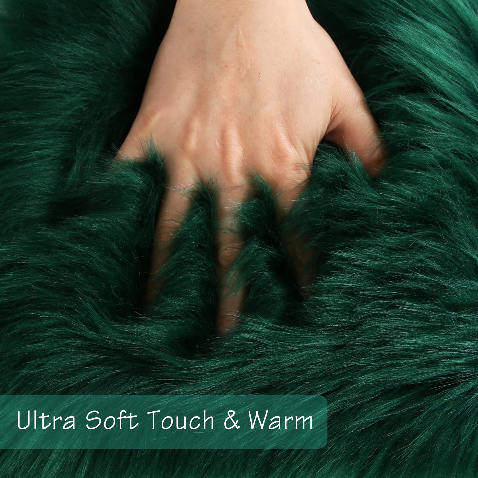 Duduta emerald green runner rug used as a photo backdrop