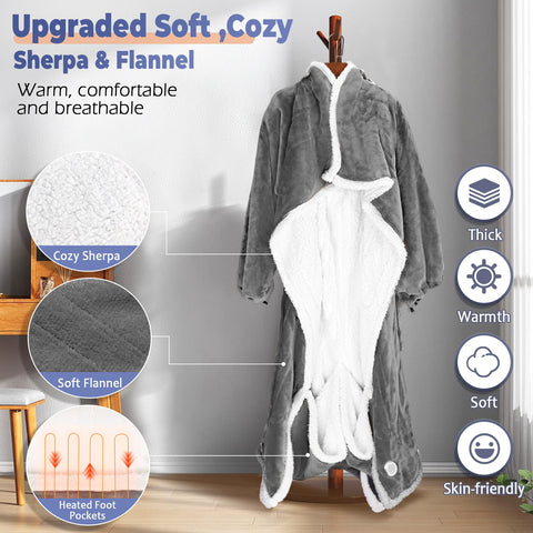 Dueelala soft flannel outer layer adds cozy comfort.