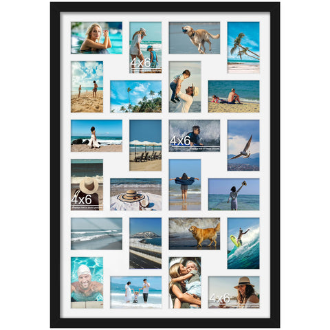 DUENPY 22x32 collage frame front view with 24-photo display option.