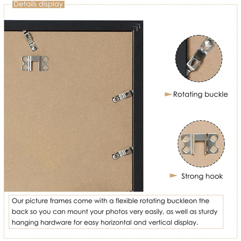 DUENPY 22x32 collage frame hanging hardware enables secure mounting.