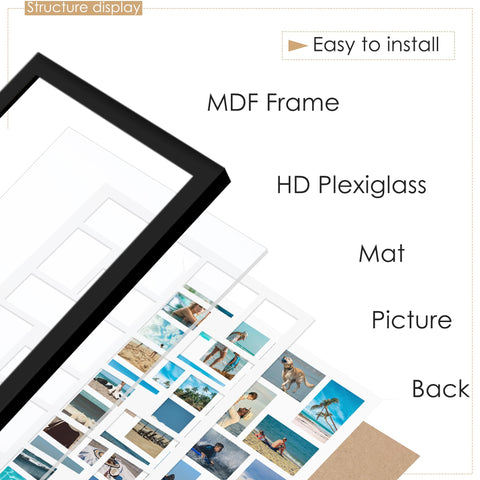 DUENPY 22x32 collage frame supports horizontal and vertical layouts.