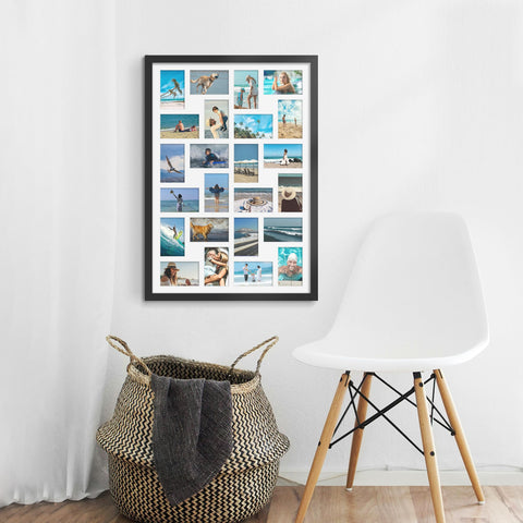 DUENPY 22x32 collage frame mat-optional design offers display flexibility.