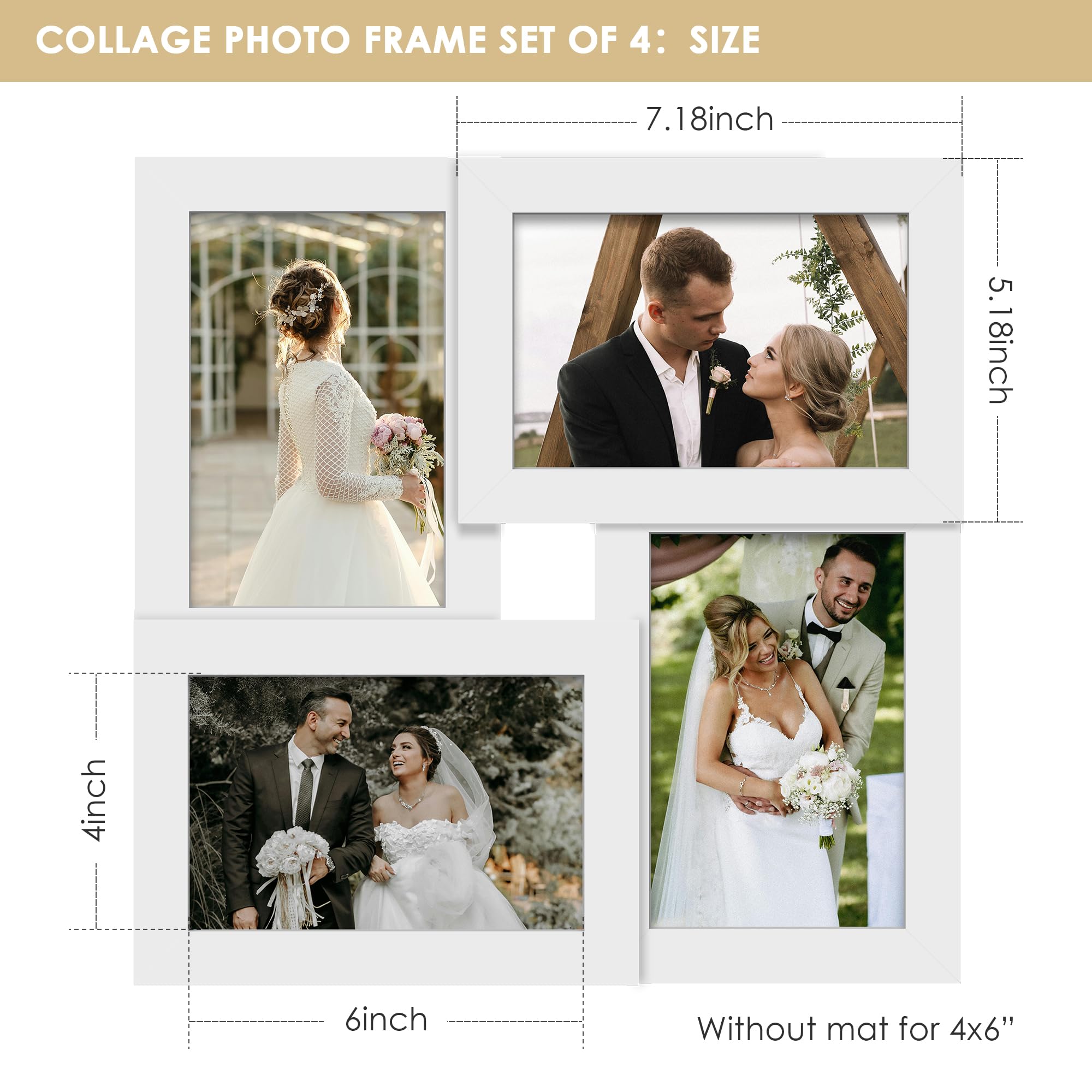 DUENPY collage frame on tabletop to showcase a photo montage.