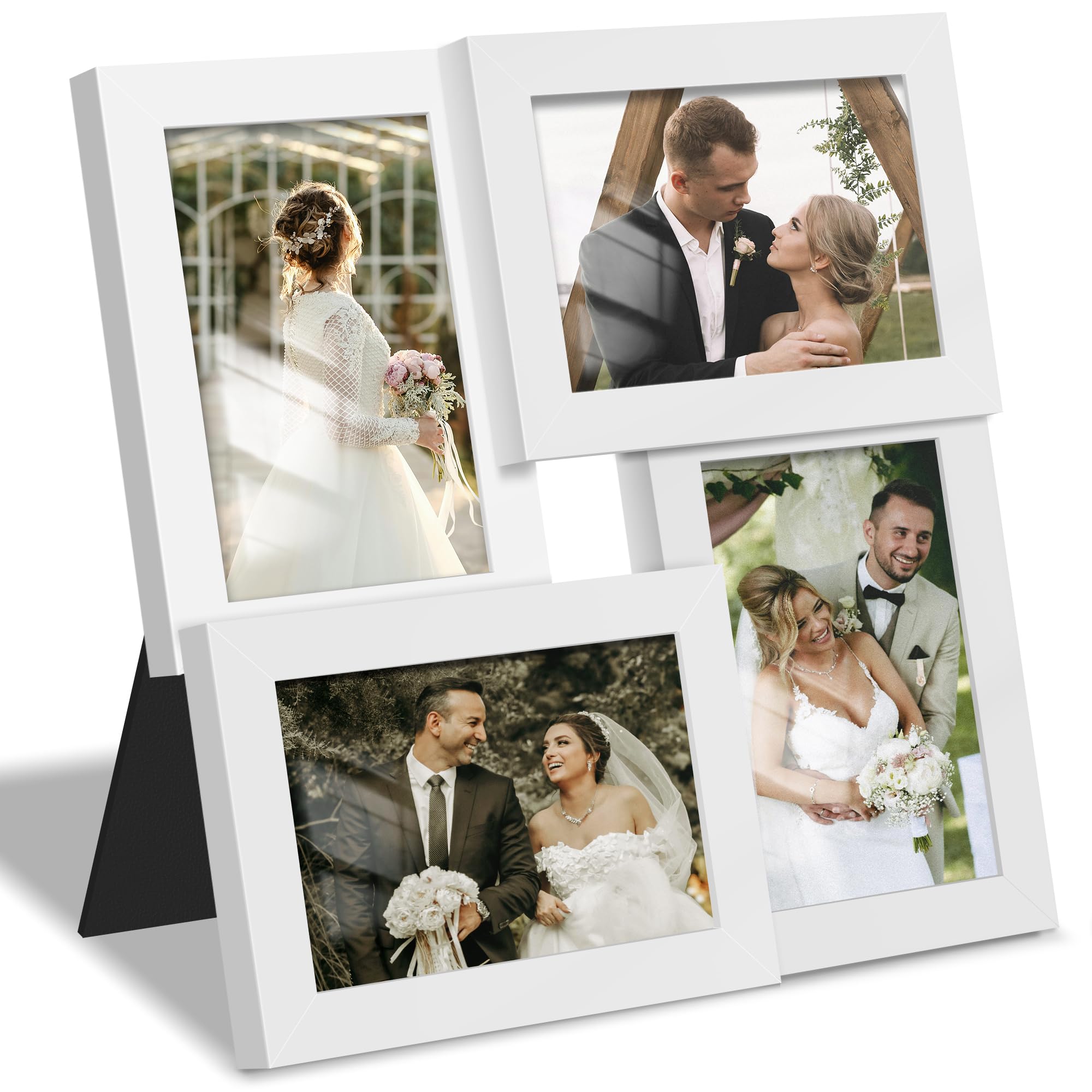 DUENPY 4x6 collage frame with tempered glass front for clear, high-definition memories.