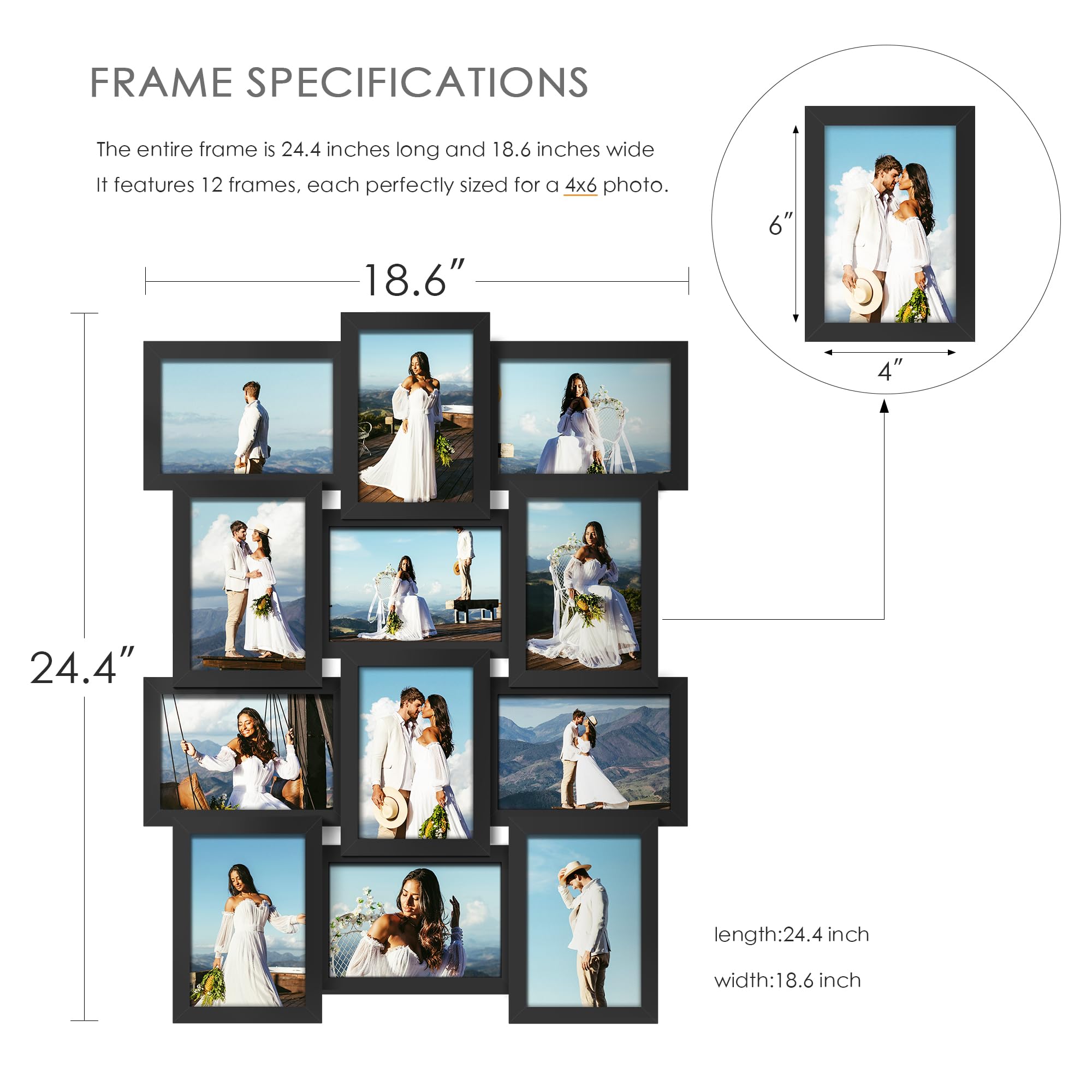 DUENPY collage frames during assembly demonstrating quick setup