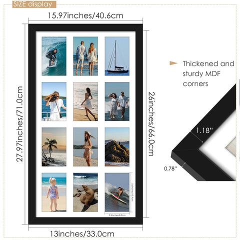 DUENPY engineered wood frame with anti-shatter plexiglass.
