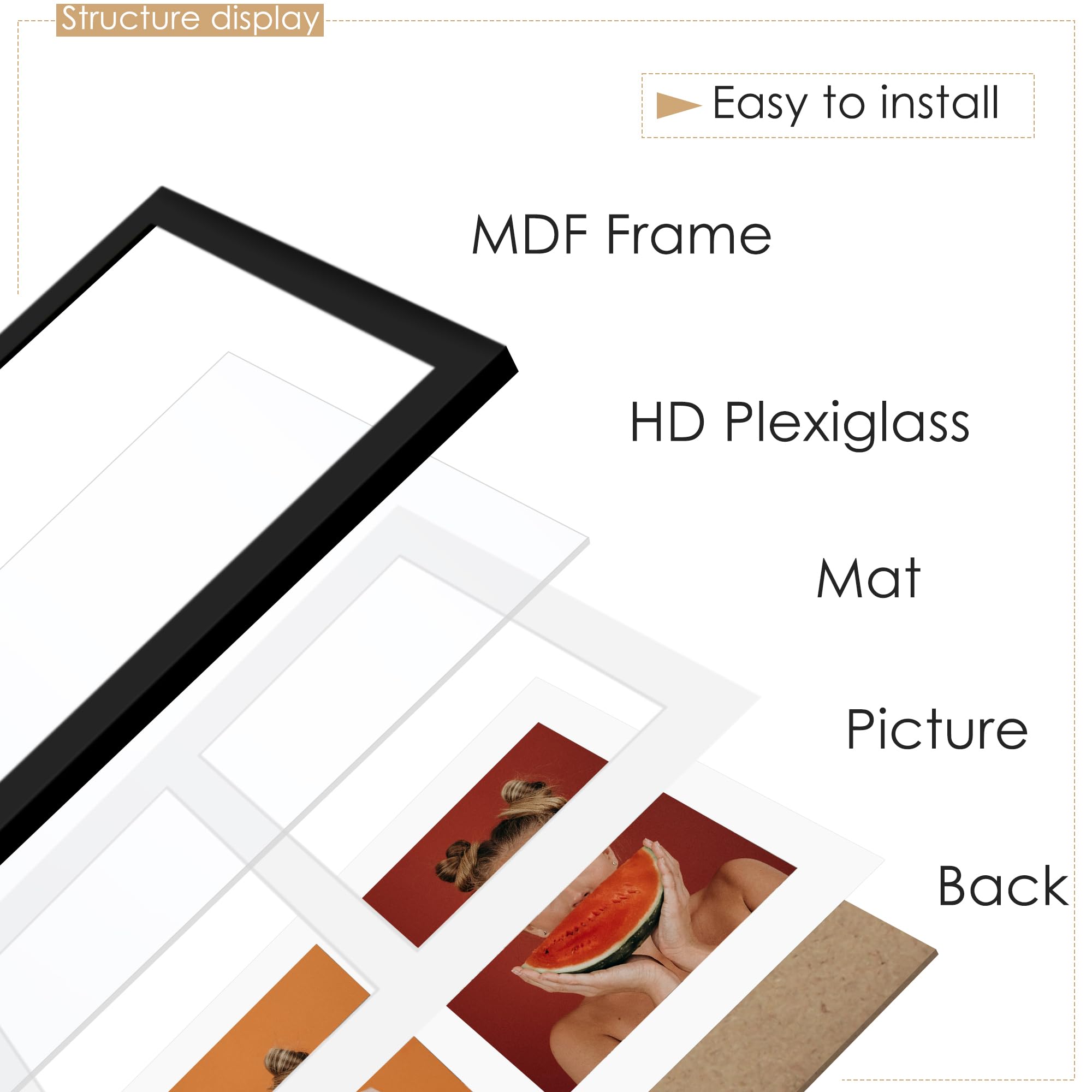 DUENPY engineered wood frame delivering durable, long lasting display.