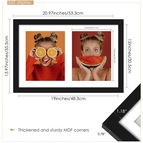 DUENPY frame mounted horizontally or vertically for versatile wall layout.