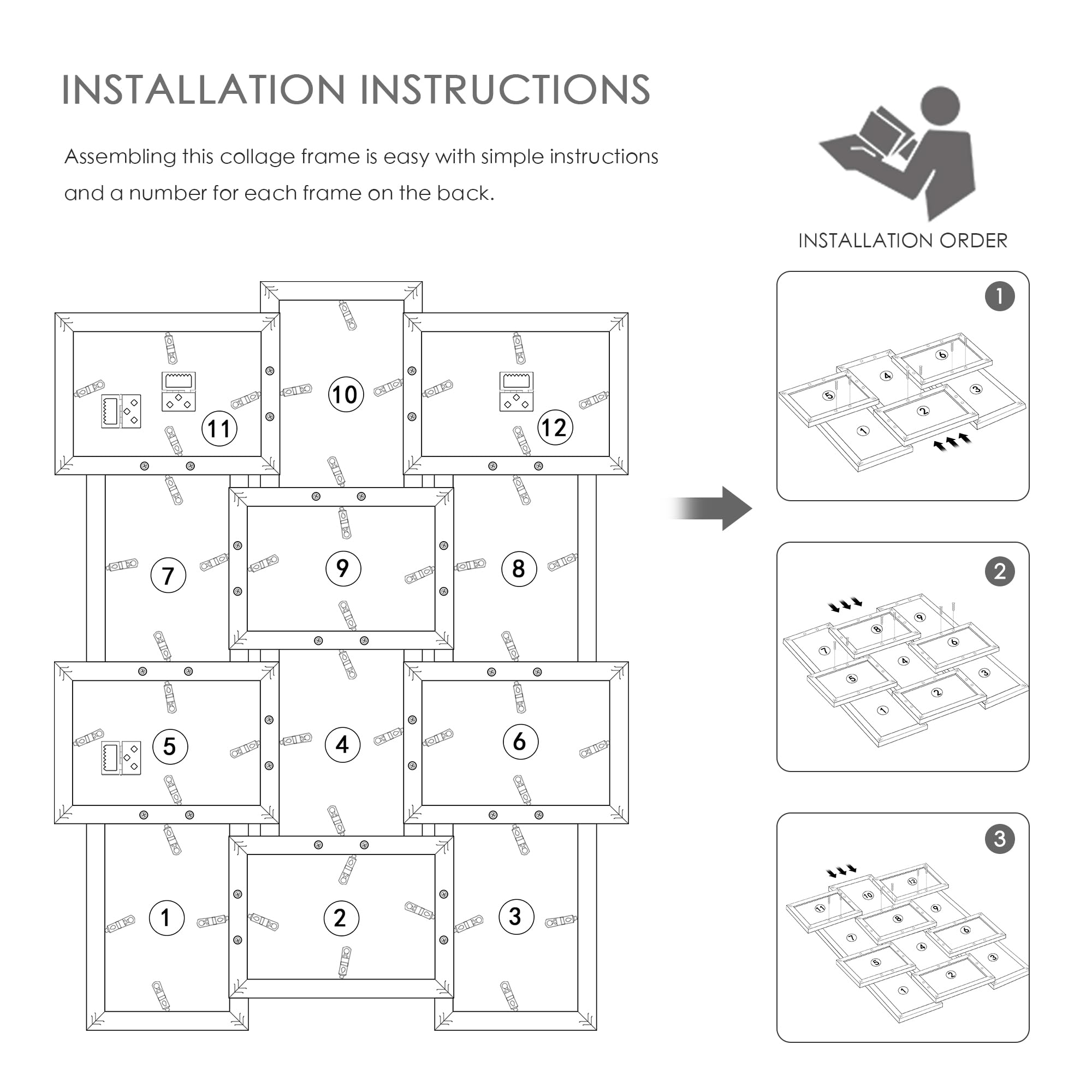 DUENPY packaging includes screws and manuals for secure setup