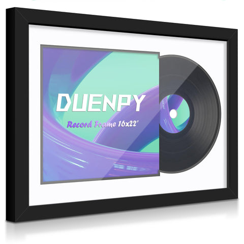 DUENPY vinyl frame front view shows 16x22 display ready for wall mounting.