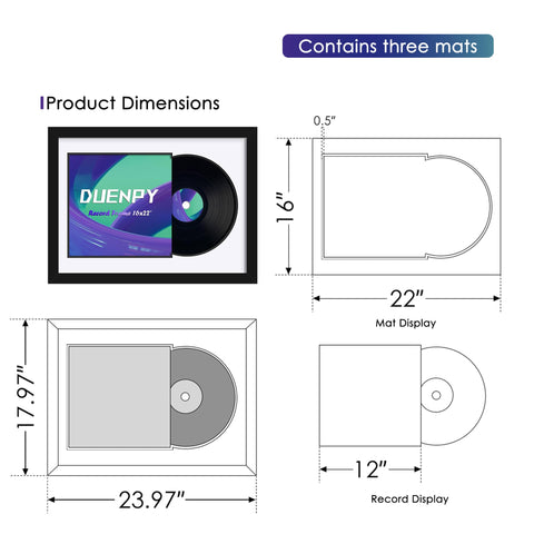 DUENPY vinyl frame hanging setup supports vertical or horizontal installation.