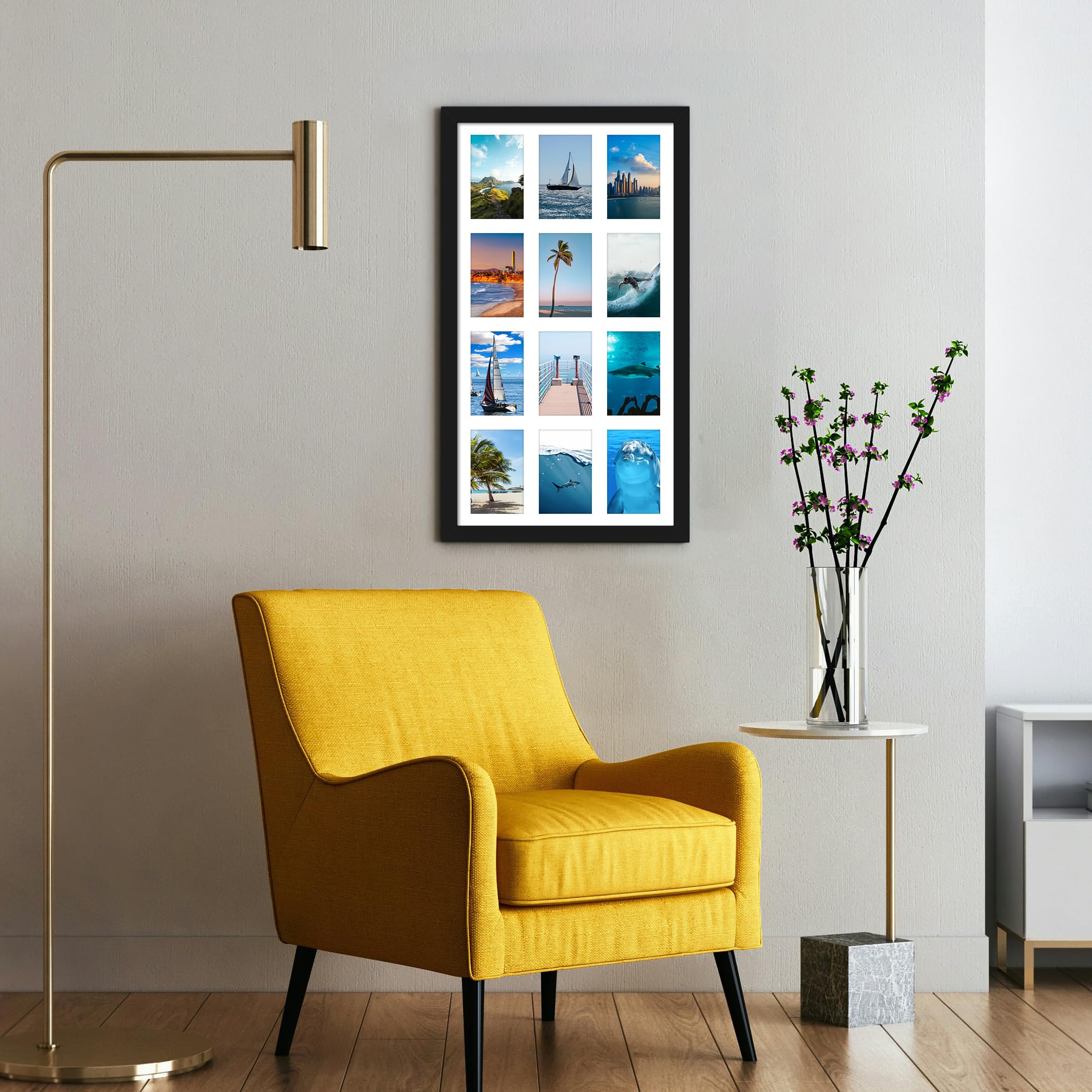 DUENPY wall mount hardware included for vertical or horizontal mounting.