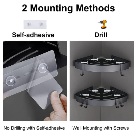 DUFU close-up of no-drill adhesive mounting on smooth ceramic tile