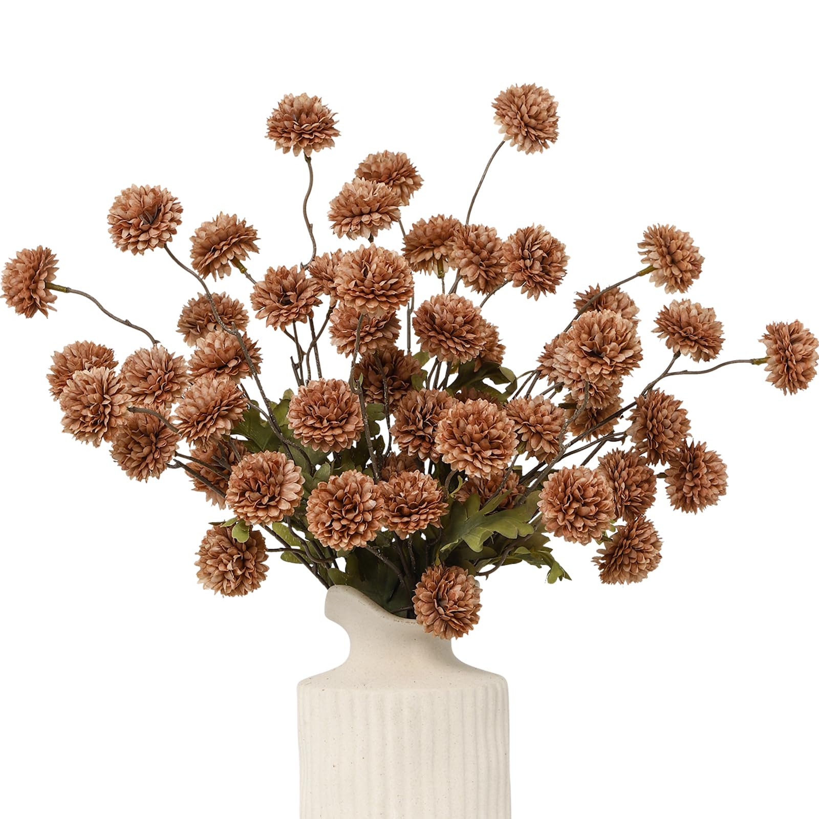 DuHouse 6pcs artificial mum stems for versatile DIY arrangements.