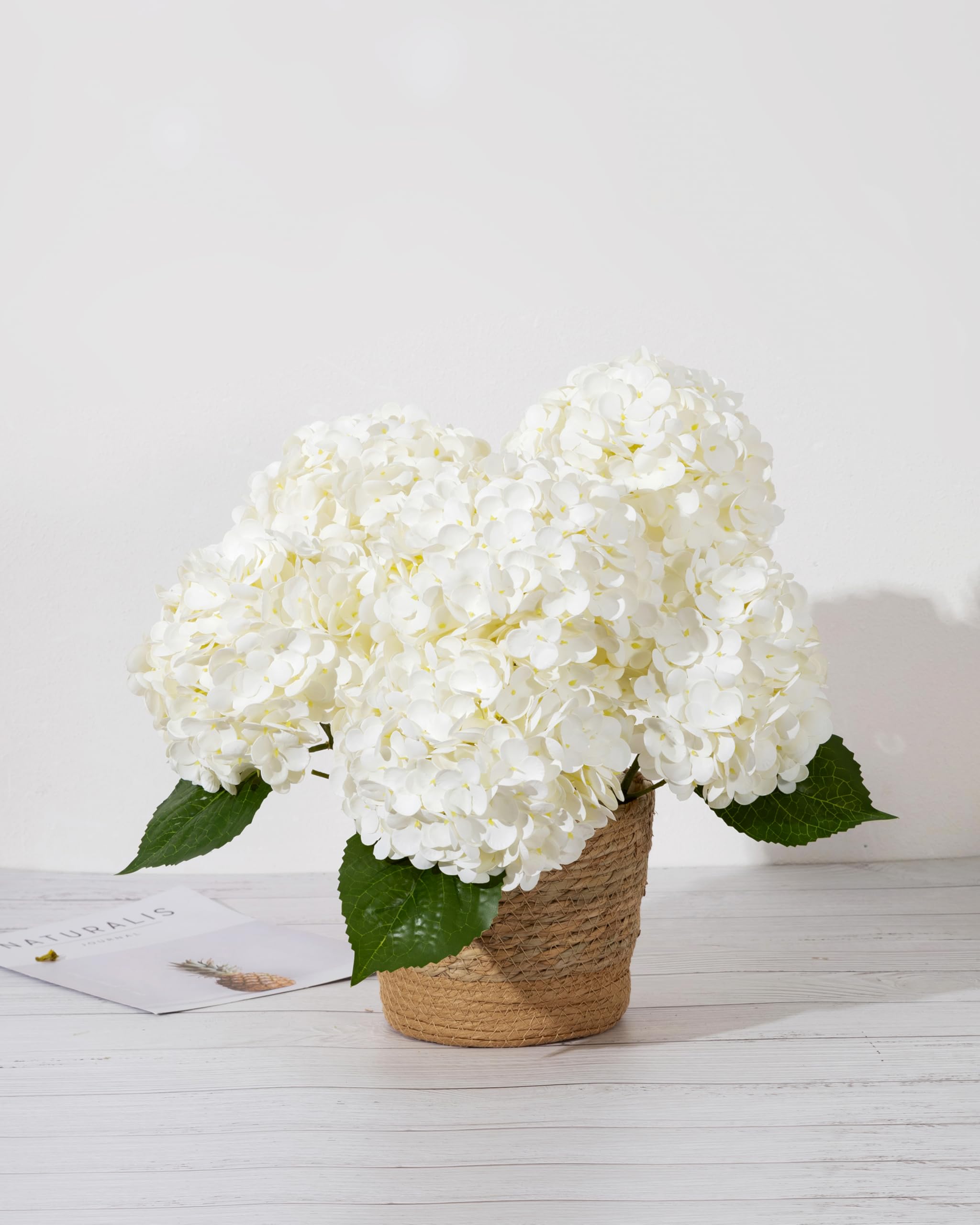 DuHouse Hydrangea 3Pcs white centerpiece arrangement highlights durable beauty