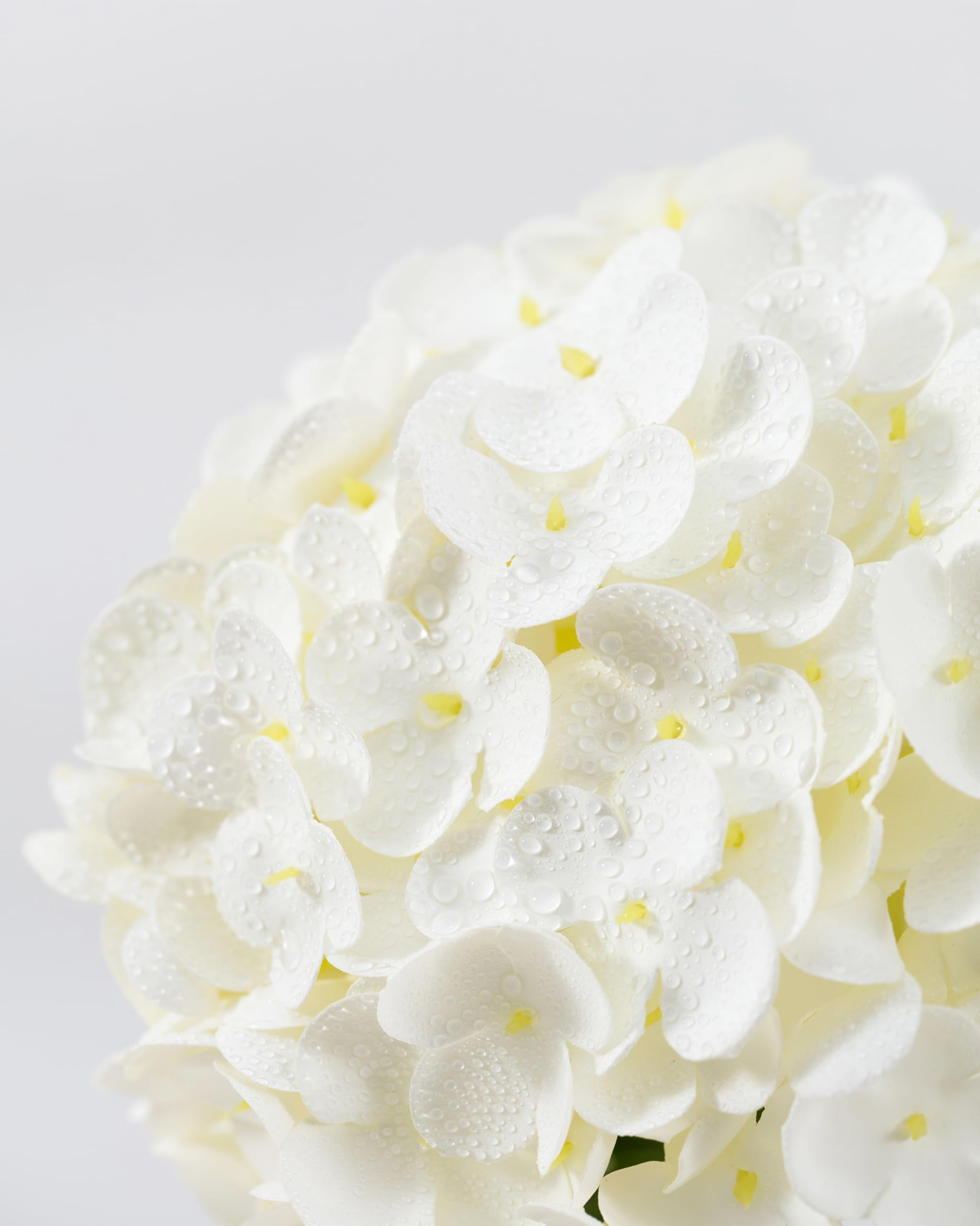 DuHouse Hydrangea 3Pcs white DIY stems bendable for custom bouquets