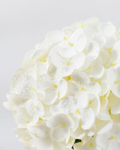 DuHouse Hydrangea 3Pcs white DIY stems bendable for custom bouquets