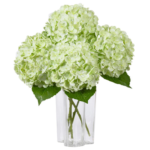 DuHouse 4-piece hydrangea set with lifelike petals for vibrant home decor and events.