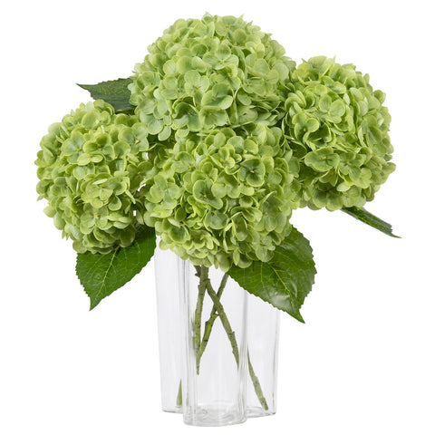 DuHouse large green hydrangea flowers bouquet view for elegant home decor.